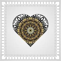 Circular pattern in the form of mandala with flower for henna mandala tattoo decoration vector