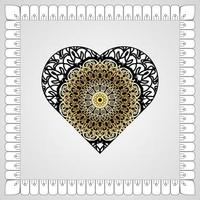 Circular pattern in the form of mandala with flower for henna mandala tattoo decoration vector