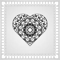 Circular pattern in the form of mandala with flower for henna mandala tattoo decoration vector