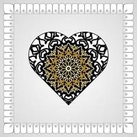 Circular pattern in the form of mandala with flower for henna mandala tattoo decoration vector