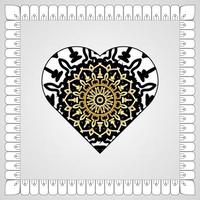 Circular pattern in the form of mandala with flower for henna mandala tattoo decoration vector