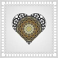 Circular pattern in the form of mandala with flower for henna mandala tattoo decoration vector