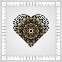 Circular pattern in the form of mandala with flower for henna mandala tattoo decoration vector