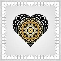 Circular pattern in the form of mandala with flower for henna mandala tattoo decoration vector