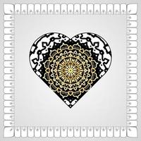 Circular pattern in the form of mandala with flower for henna mandala tattoo decoration vector