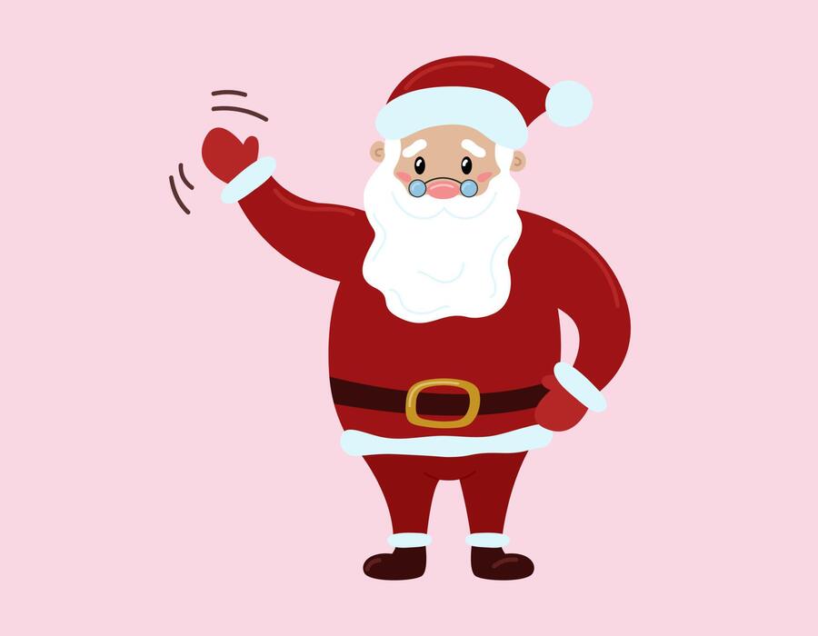 Santa Waving Vector Art, Icons, and Graphics for Free Download