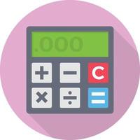 Ilustración de vector de calculadora sobre un fondo transparente. símbolos de primera calidad. icono de vector plano para concepto y diseño gráfico.