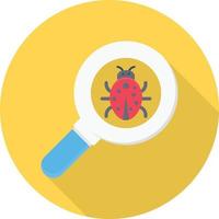 bug search Vector illustration on a transparent background.  Premium quality symbols. Vector flat icon for concept and graphic design.