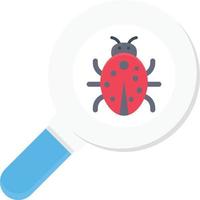 bug search Vector illustration on a transparent background.  Premium quality symbols. Vector flat icon for concept and graphic design.