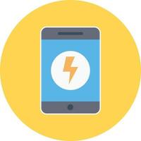 mobile power Vector illustration on a transparent background.  Premium quality symbols. Vector flat icon for concept and graphic design.