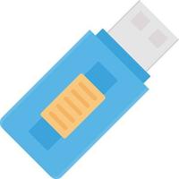 Ilustración de vector de usb sobre un fondo transparente. símbolos de primera calidad. icono de vector plano para concepto y diseño gráfico.