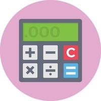 Ilustración de vector de calculadora sobre un fondo transparente. símbolos de primera calidad. icono plano de línea vectorial para concepto y diseño gráfico.