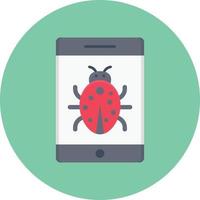 phone bug Vector illustration on a transparent background.  Premium quality symbols. Vector flat icon for concept and graphic design.