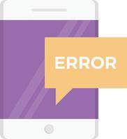 phone error alert Vector illustration on a transparent background.  Premium quality symbols. Vector flat icon for concept and graphic design.