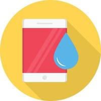 Ilustración de vector de prueba de agua de teléfono sobre un fondo transparente. símbolos de primera calidad. icono de vector plano para concepto y diseño gráfico.