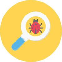 bug search Vector illustration on a transparent background.  Premium quality symbols. Vector flat icon for concept and graphic design.