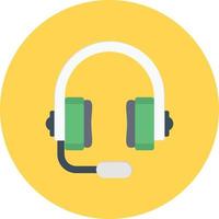 auriculares con micrófono ilustración vectorial sobre un fondo transparente. símbolos de primera calidad. icono plano de línea vectorial para concepto y diseño gráfico. vector