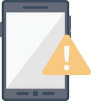 Ilustración de vector de error de teléfono sobre un fondo transparente. símbolos de primera calidad. icono de vector plano para concepto y diseño gráfico.