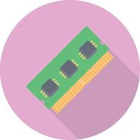 Ilustración de vector de ram sobre un fondo transparente. símbolos de primera calidad. icono de vector plano para concepto y diseño gráfico.