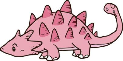vector primitivo de dinosaurio, clipart de dibujos animados anime ilustración de dibujos animados lindo dibujo idea de diseño de manga kawaii