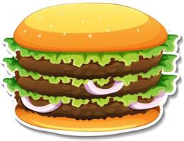 Megabite hamburger in cartoon style vector