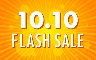 Banner de promoción de venta flash 10.10 vector