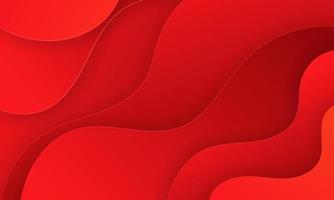 Abstract Red Fluid Wave Background vector