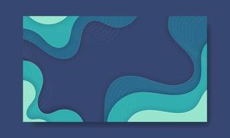 Abstract Blue Fluid Wave Background vector