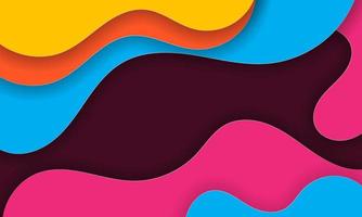 Abstract Colorful Fluid Wave Background vector