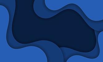 Abstract Blue Fluid Wave Background vector