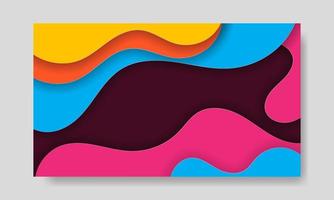 Abstract Colorful Fluid Wave Background vector