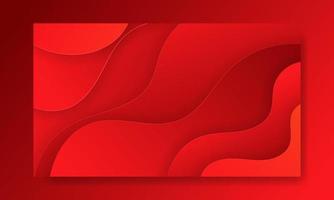 Abstract Red Fluid Wave Background vector