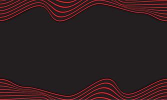 Abstract Stripe Background In Black And Red With Wavy Lines Pattern. vector