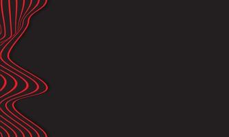 Abstract Stripe Background In Black And Red With Wavy Lines Pattern. vector