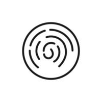 icono de huella digital. símbolo de diseño plano simple, ilustración vectorial vector