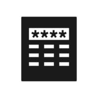 Passcode Icon, flat design icon vector