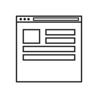 Web browser window. Template of website interface. vector