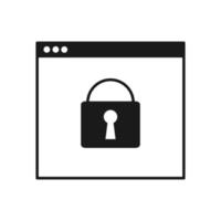 Secure website Icon. Vector flat design icon