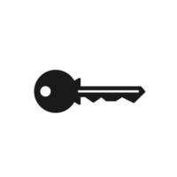 Simple key design, Outline flat icon vector