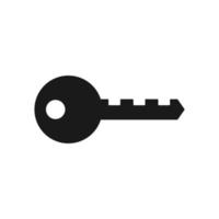 Simple key design, Outline style icon vector