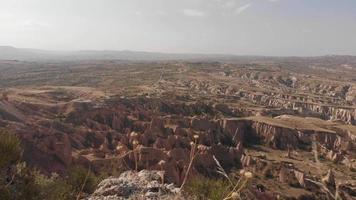 schilderachtig panoramisch uitzicht op cappadocië in turkije video