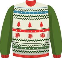 Christmas sweater in cartoon style isolated vector