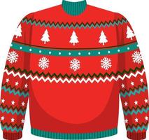 Christmas sweater in cartoon style isolated vector