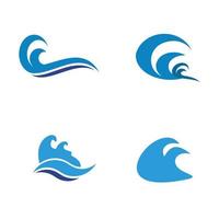 simple wave icon logo design vector