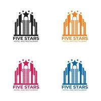 diseño de logotipo de hotel de cinco estrellas