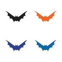 Bat animal icon logo design vector