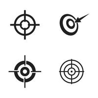 diseño de logotipo de icono de dardo de destino vector