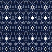 Patrón con estrellas repetidas y copos de nieve sobre fondo azul para diseños de tema navideño vector