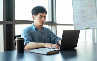 portrait of young asian businessman man photo