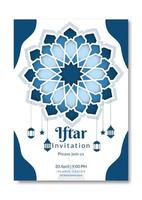 plantilla de redes sociales de invitación iftar vector